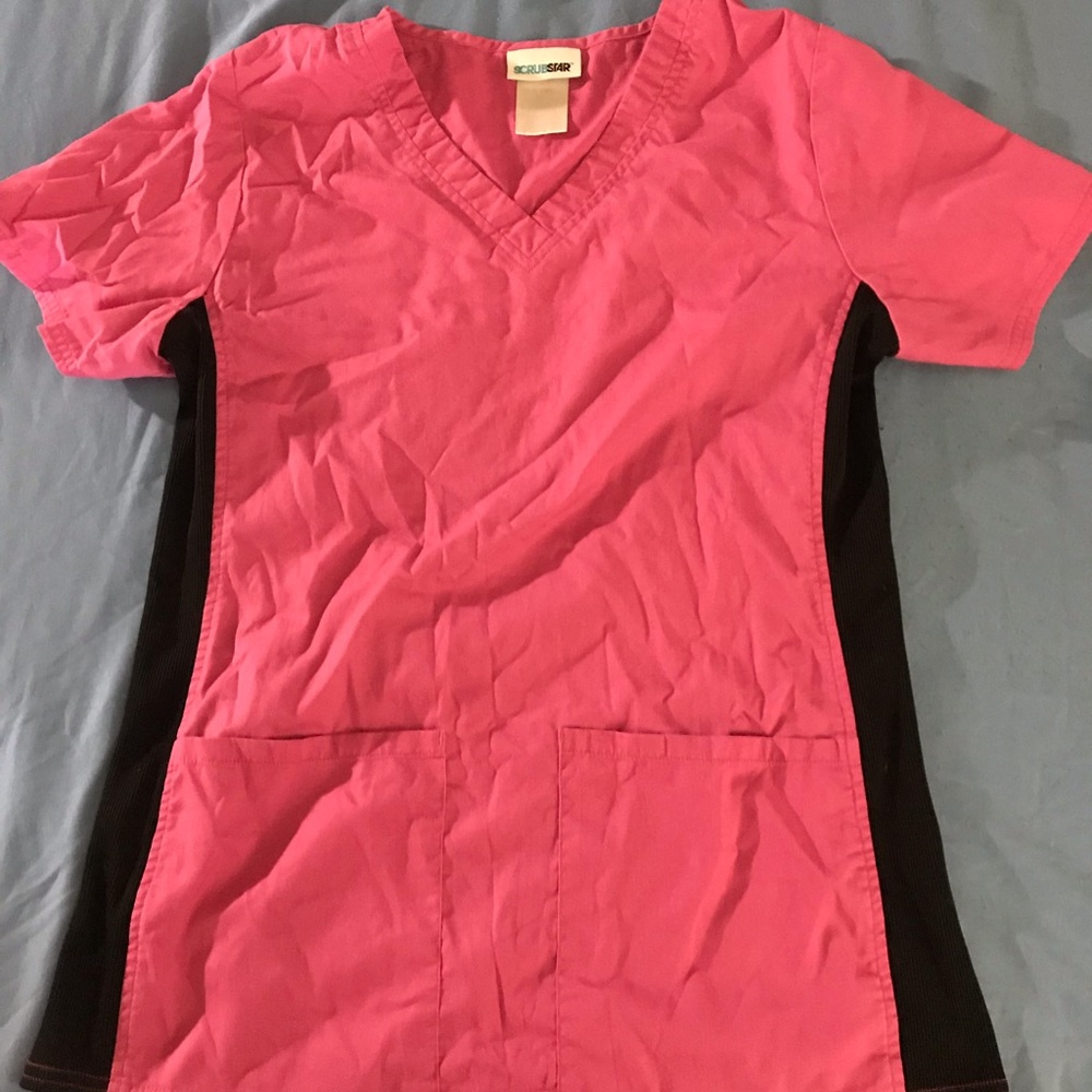 Pink scrub top